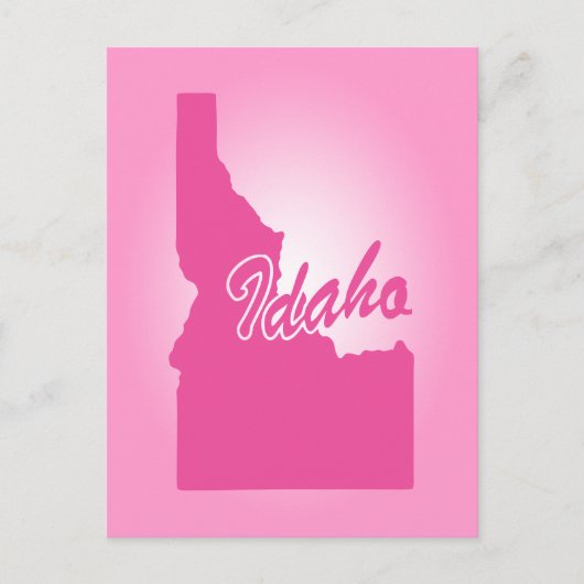 Carte postale Idaho de l'État rose (Devant)