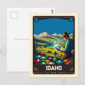 Carte Postale Idaho | Esprit patriotique Vintage (Devant / Derrière)