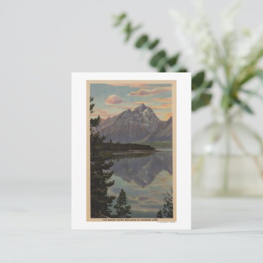 Carte Postale Idaho - Grande Teton Réflexion sur Jackson Lake (Debout devant)