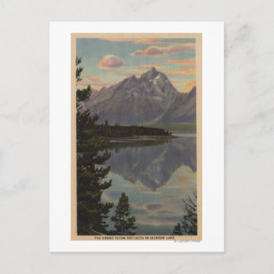 Carte Postale Idaho - Grande Teton Réflexion sur Jackson Lake