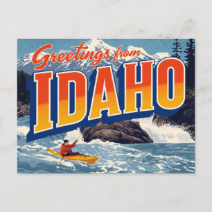 Carte Postale Idaho Kayak Eaux Vives