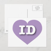 Carte Postale Idaho Lavender Heart - I love ID (Devant / Derrière)