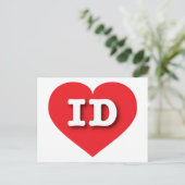 Carte Postale Idaho Red Heart - I love ID (Debout devant)