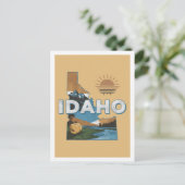 Carte Postale Idaho Retro Design Voyage États-Unis Iconique (Debout devant)