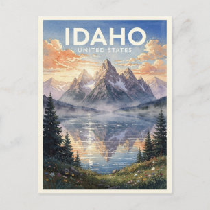 Carte Postale Idaho USA Voyage Rétro