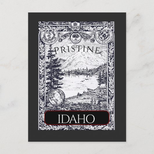 Carte postale Idaho vintage Illustration (Devant)