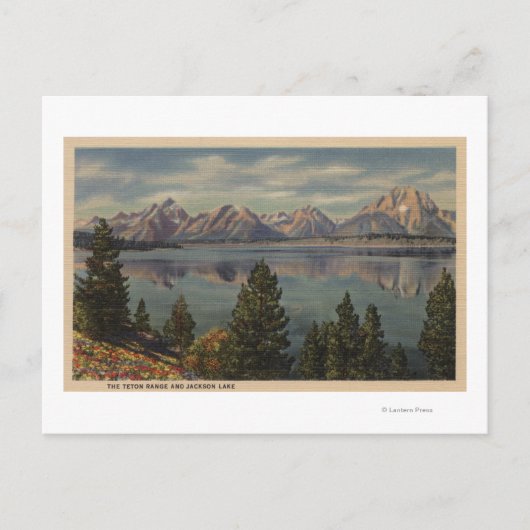 Carte Postale Idaho - Vue sur la chaîne de Teton et le lac Jacks (Devant)