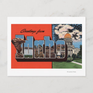 Carte Postale IdahoGrandes Scènes De LETTREIdaho