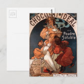 Carte Postale Idéal au chocolat par Alphonse Mucha (Devant / Derrière)