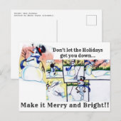 Carte Postale Idée brillante Snowman (Devant / Derrière)