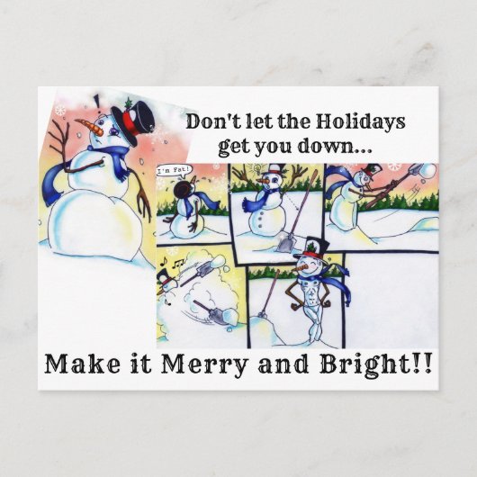 Carte Postale Idée brillante Snowman (Devant)