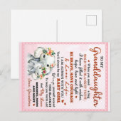 Carte Postale Idée cadeau d'anniversaire éléphant pour ma petite (Devant / Derrière)