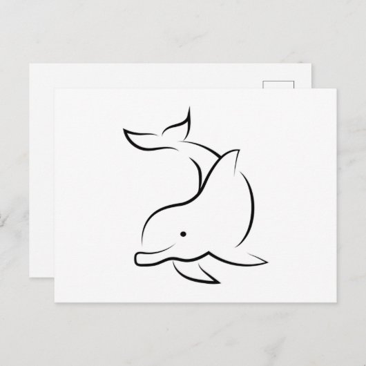 Carte Postale Idée cadeau dauphins dauphin animal marin océan ea (Devant / Derrière)