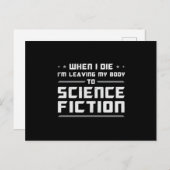 Carte Postale Idée cadeau de science-fiction pour la journée de (Devant / Derrière)