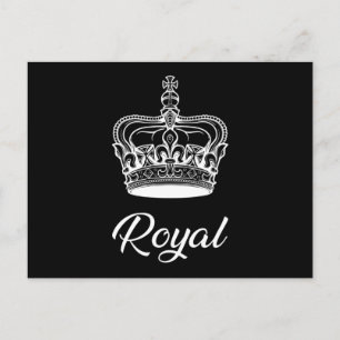 Carte Postale Idée cadeau drôle Couronne Reine Princesse Or Roya