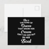 Carte Postale Idée cadeau drôle Couronne Reine Princesse Royale (Devant / Derrière)