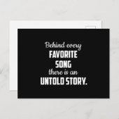 Carte Postale Idée Cadeau Instrument Musical Musicien Son (Devant / Derrière)