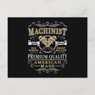 Carte Postale Idée Cadeau Mécanicien Usineur CNC Mécanicien Indu