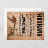 Carte Postale Idée de cadeau de citation d'amour pour mari, anni (Devant / Derrière)