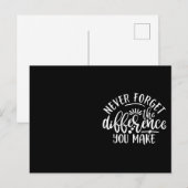 Carte Postale Idée de design pour l'appréciation des enseignants (Devant / Derrière)