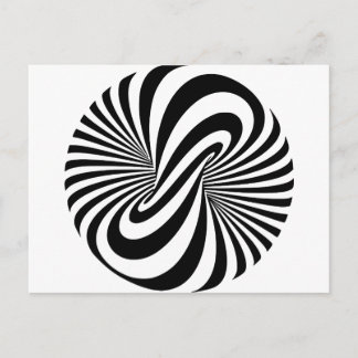 Carte Postale Idée optique 3D spirale