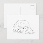Carte Postale Idées de cadeaux pour amoureux de chiens, chiots C (Devant / Derrière)