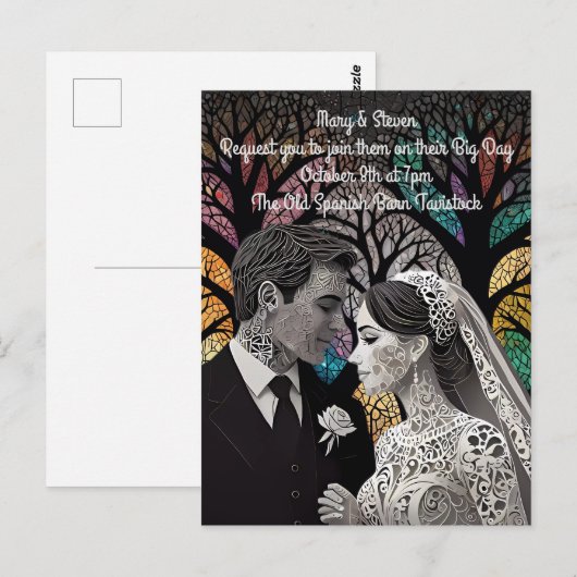 Carte Postale Idées de mariage et Cadeaux (Devant / Derrière)