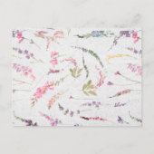 Carte Postale Idées de rendez-vous floraux à l'aquarelle avec un (Dos)