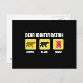 Carte Postale Identification de l'ours drôle (Devant / Derrière)