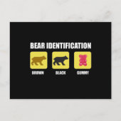 Carte Postale Identification de l'ours drôle (Devant)
