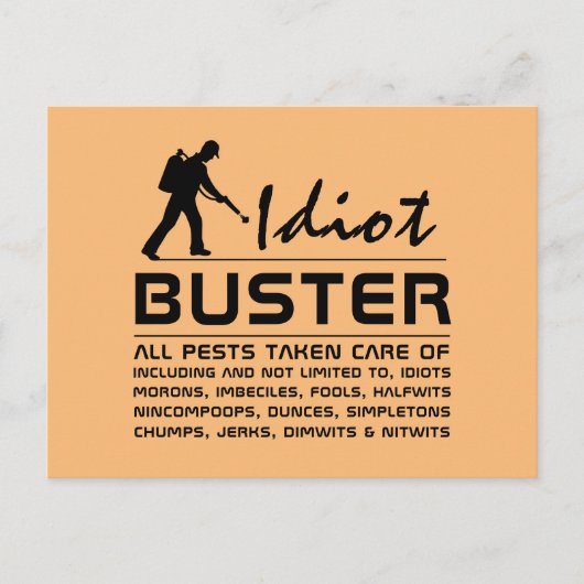 Carte Postale Idiot Buster (Devant)