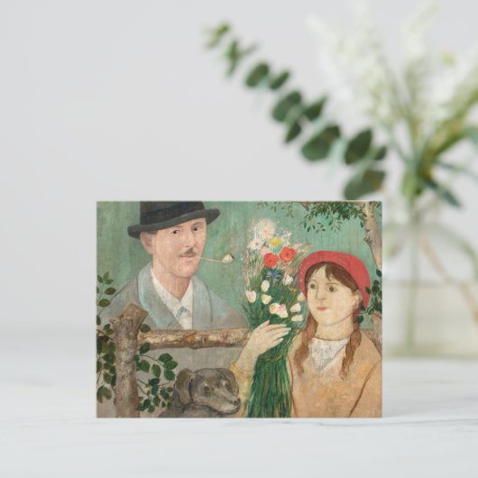 Carte Postale Idyll à côté d'une clôture | Tadeusz Makowski (Debout devant)