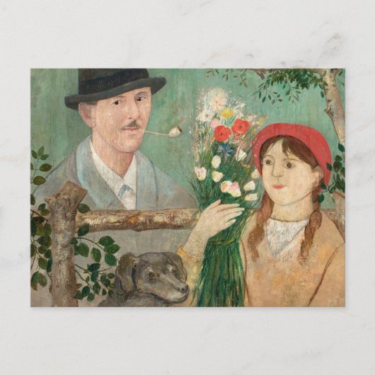 Carte Postale Idyll à côté d'une clôture | Tadeusz Makowski (Devant)