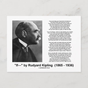 Carte Postale "If—" Poème De Rudyard Kipling