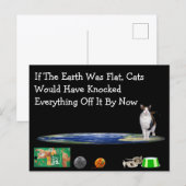 Carte Postale If the Earth Was Flat Postcard (Devant / Derrière)