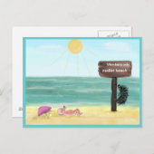 Carte Postale Igel FKK / hedgehog nudist (Devant / Derrière)