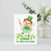 Carte Postale Igel Igelin Gráinneog Happy St. Patrick (Debout devant)