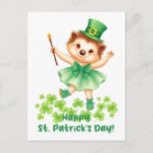Carte Postale Igel Igelin Gráinneog Happy St. Patrick (Devant)