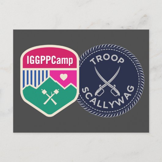 Carte postale IGGPPCamp 2022 Troop Pride bleu (Devant)