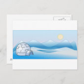 Carte postale Igloo Arctique (Devant / Derrière)