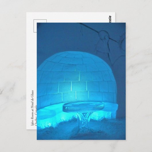 Carte Postale Igloo room at Hotel de Glace, Québec, Canada (Devant / Derrière)