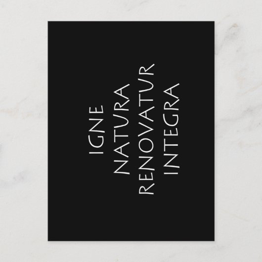 Carte Postale Igne natura renovatur integra (Devant)