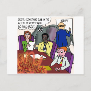Carte Postale Ignorer l'éléphant et le feu dans la conférence
