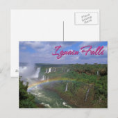 Carte Postale Iguacu tombe, Brésil (Devant / Derrière)
