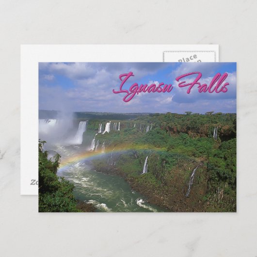 Carte Postale Iguacu tombe, Brésil (Devant / Derrière)