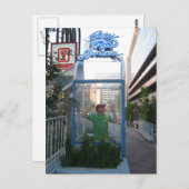 Carte Postale Iguana Bleu - Vertical (Devant / Derrière)