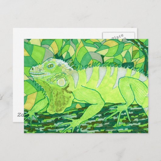 Carte Postale Iguana exotique (Devant / Derrière)