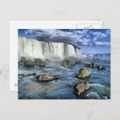 Carte Postale Iguasu tombe, Brésil (Devant / Derrière)