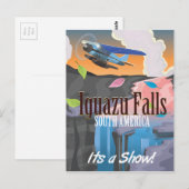 Carte Postale Iguazu Falls Amérique du Sud poster Voyage (Devant / Derrière)