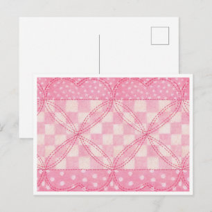 CARTE postale II DE COEUR ROSE